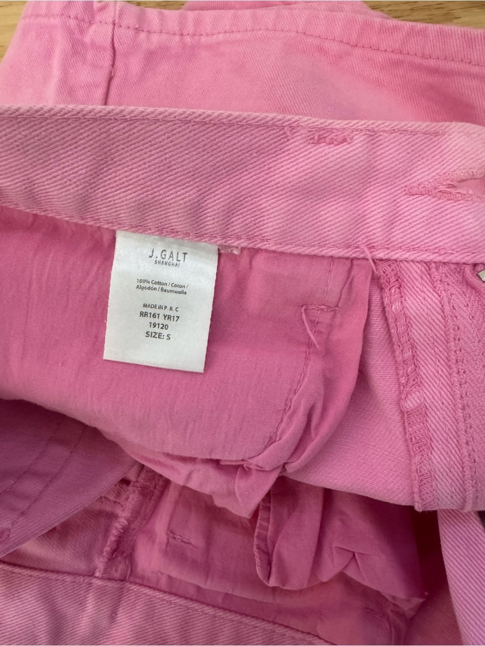 J Galt Brandy Melville Pink Denim High Rise Shorts - Picture 5 of 6